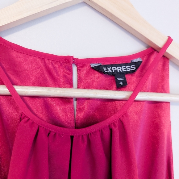 Express Hot Pink Strappy Keyhole Dress - Picture 3 of 3